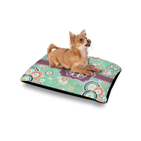 Colored Circles Outdoor Dog Beds - Small - IN CONTEXT