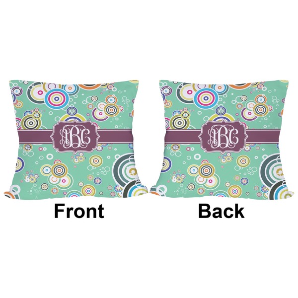 Colored Circles Outdoor Pillow - 18x18