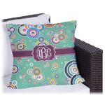 Colored Circles Outdoor Pillow (Personalized)