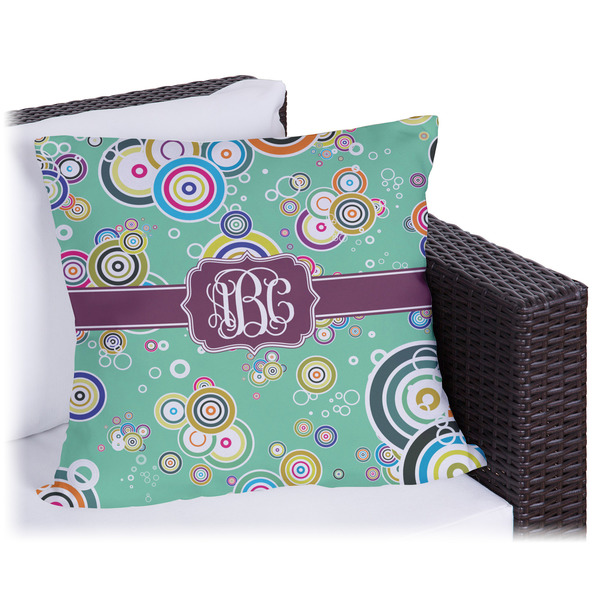 Custom Colored Circles Outdoor Pillow - 16" (Personalized)