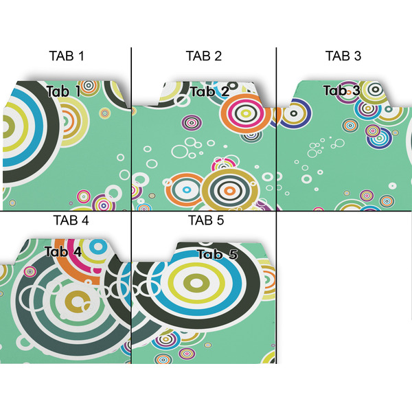 Colored Circles Page Dividers - Set of 5 - Approval