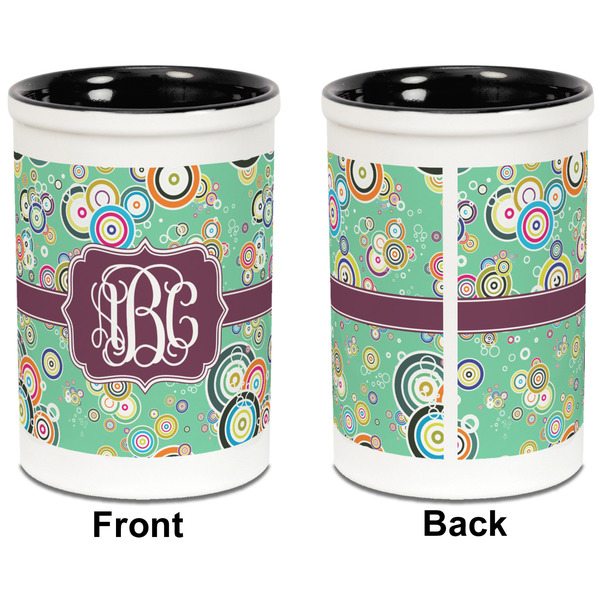 Colored Circles Pencil Holder - Black - approval