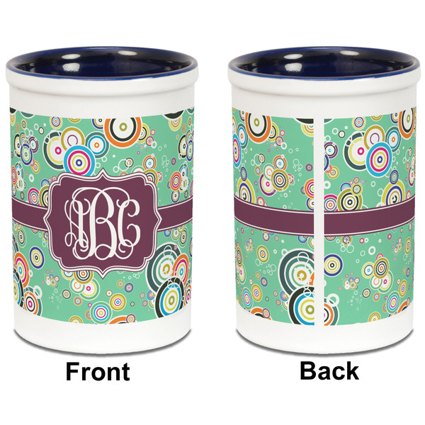 Colored Circles Pencil Holder - Blue - approval