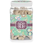 Colored Circles Dog Treat Jar (Personalized)
