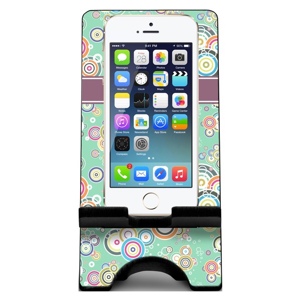 Colored Circles Phone Stand w/ Phone