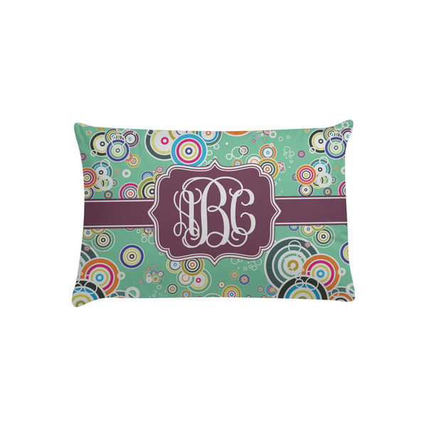 Custom Colored Circles Pillow Case - Toddler w/ Monogram