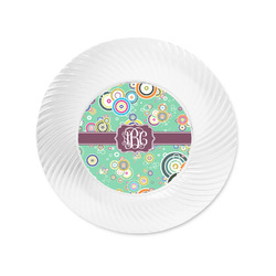 Colored Circles Plastic Party Appetizer & Dessert Plates - 6" (Personalized)