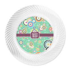 Colored Circles Plastic Party Dinner Plates - 10" (Personalized)