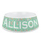 Colored Circles Plastic Dog Bowl (Personalized)
