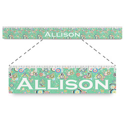Colored Circles Plastic Ruler - 12" (Personalized)