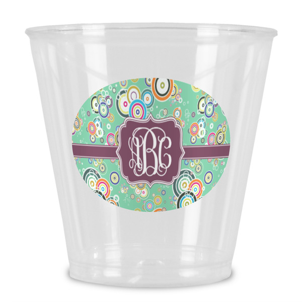 Custom Colored Circles Plastic Shot Glass (Personalized)