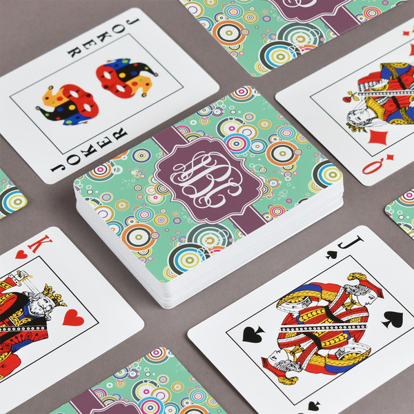 Colored Circles Playing Cards - Front & Back View