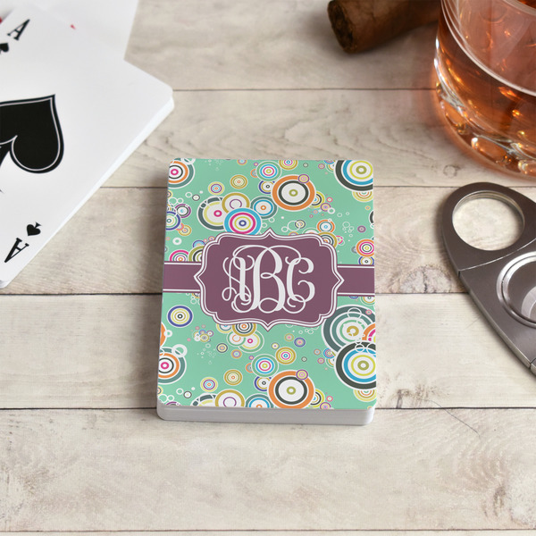 Colored Circles Playing Cards - In Context