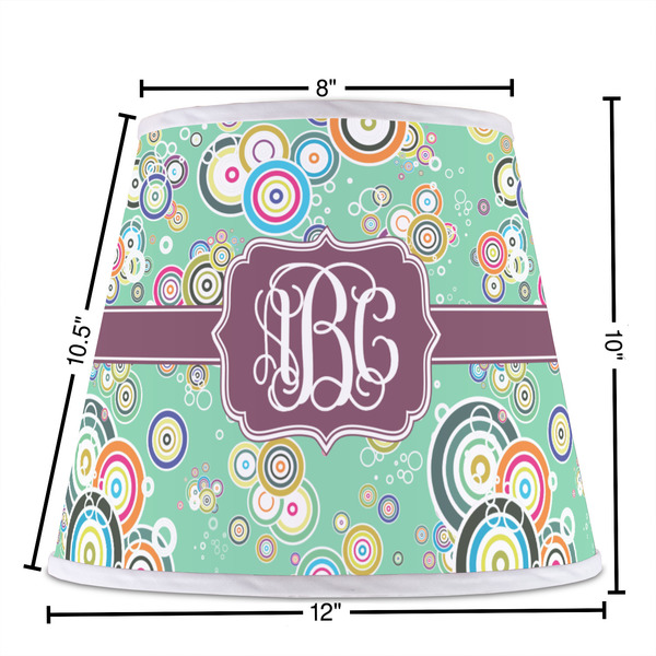 Colored Circles Poly Film Empire Lampshade - Dimensions