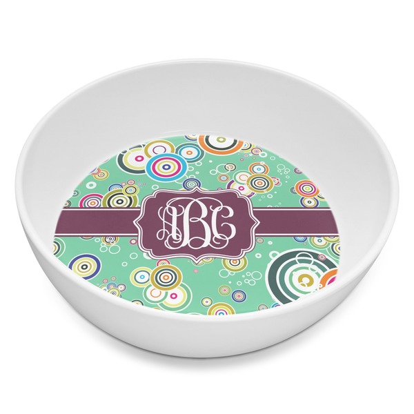 Custom Colored Circles Melamine Bowl - 8 oz (Personalized)