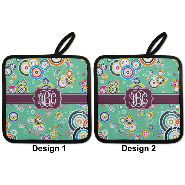 Colored Circles Pot Holders - Set of 2 APPROVAL