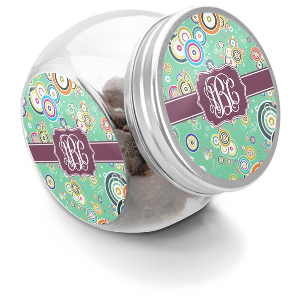 Custom Colored Circles Puppy Treat Jar (Personalized)