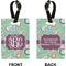 Colored Circles Rectangle Luggage Tag (Front + Back)