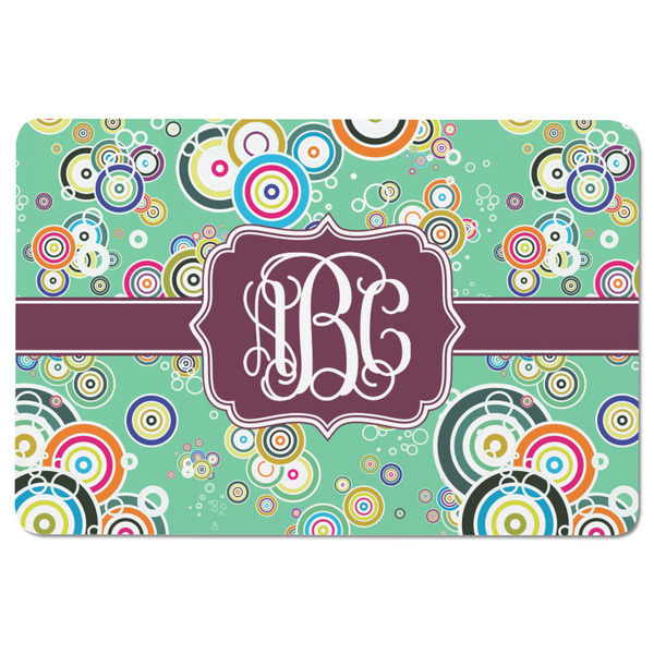 Colored Circles Rectangular Fridge Magnet - FRONT