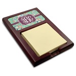 Colored Circles Red Mahogany Sticky Note Holder (Personalized)