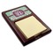 Colored Circles Red Mahogany Sticky Note Holder - Angle