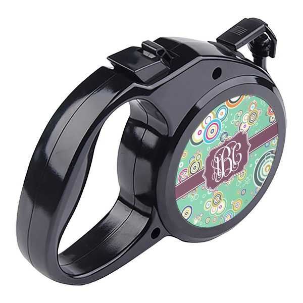 Colored Circles Retractable Dog Leash - Angle