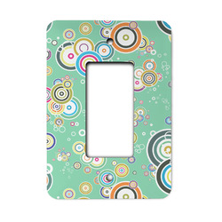 Colored Circles Rocker Style Light Switch Cover - Single Switch