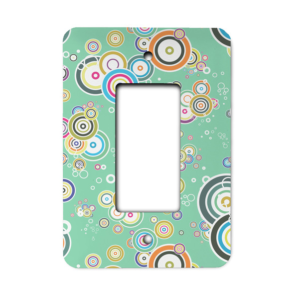 Custom Colored Circles Rocker Style Light Switch Cover