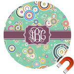 Colored Circles Car Magnet (Personalized)