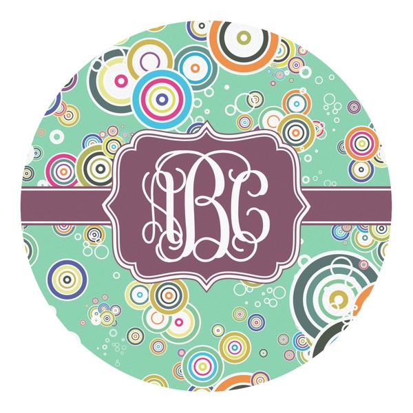 Custom Colored Circles Round Decal - Large (Personalized)