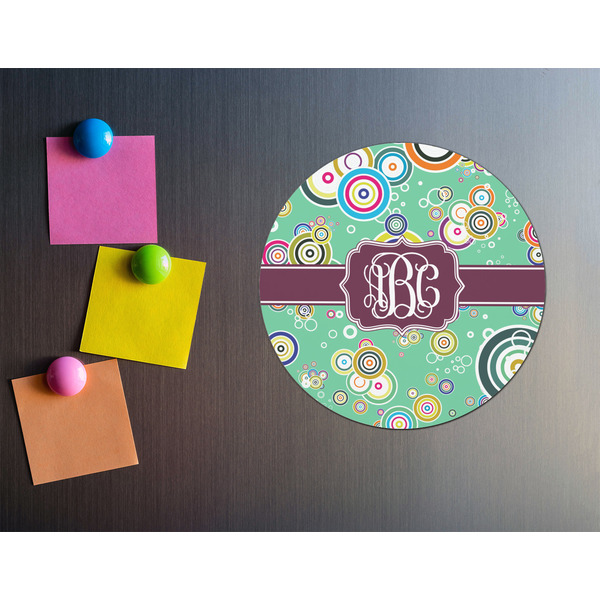 Colored Circles Round Fridge Magnet - LIFESTYLE