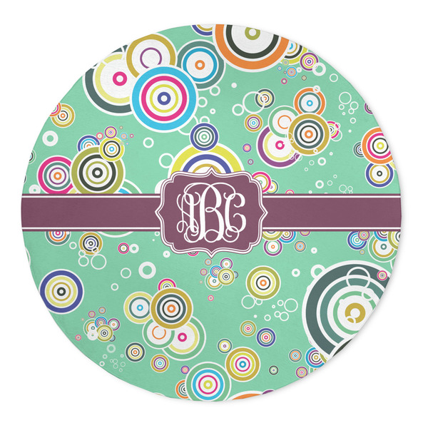 Custom Colored Circles 5' Round Indoor Area Rug (Personalized)