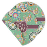 Colored Circles Round Linen Placemat - Double Sided (Personalized)