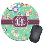 Colored Circles Round Mouse Pad (Personalized)