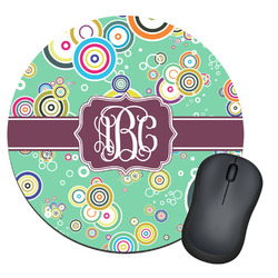 Colored Circles Round Mouse Pad (Personalized)