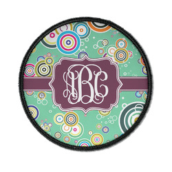 Colored Circles Iron On Round Patch w/ Monogram