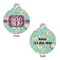 Colored Circles Round Pet Tag - Front & Back