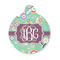 Colored Circles Round Pet Tag