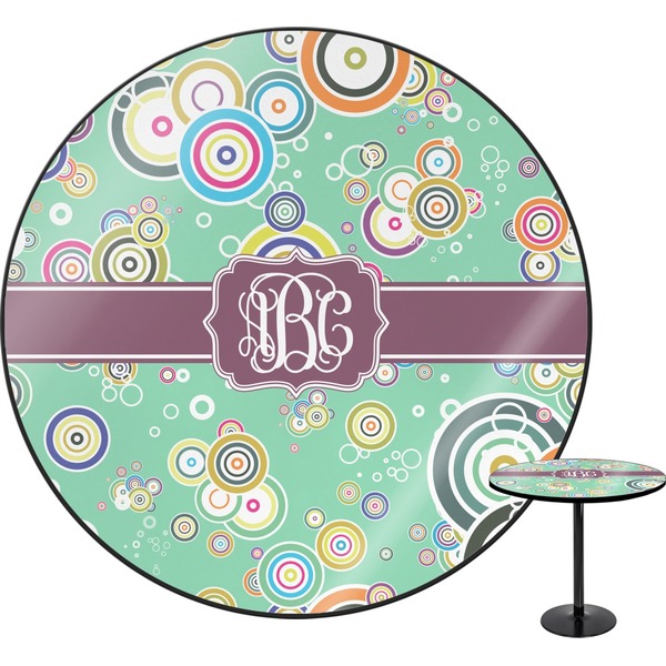 Custom Colored Circles Round Table - 24" (Personalized)
