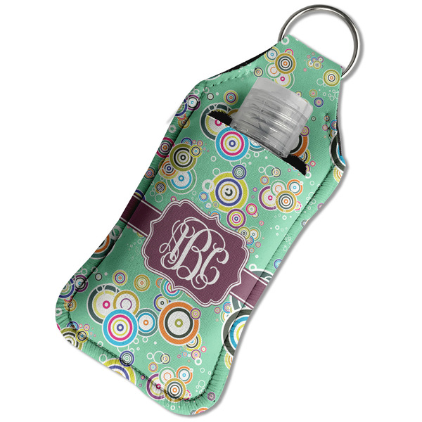Colored Circles Sanitizer Holder Keychain - Large in Case