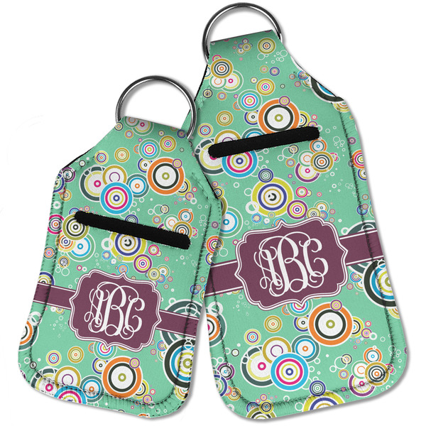 Colored Circles Sanitizer Holder Keychain - Parent Main