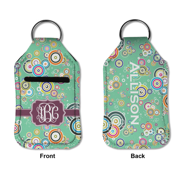 Colored Circles Sanitizer Holder Keychain - Small APPROVAL (Flat)