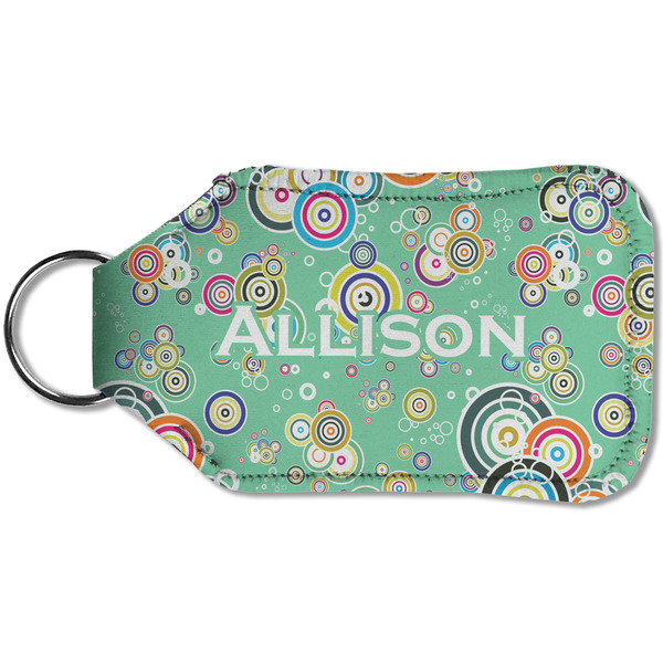 Colored Circles Sanitizer Holder Keychain - Small (Back)