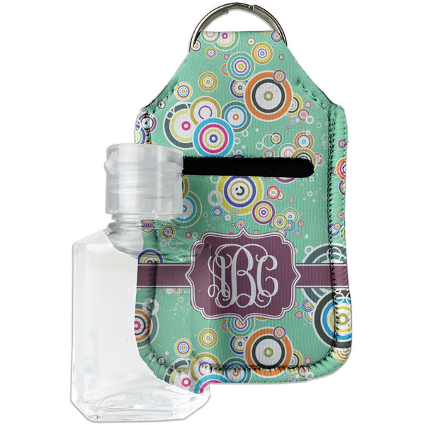 Custom Colored Circles Hand Sanitizer & Keychain Holder (Personalized)