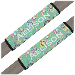 Colored Circles Seat Belt Covers (Set of 2) (Personalized)