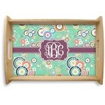 Colored Circles Natural Wooden Tray - Small (Personalized)