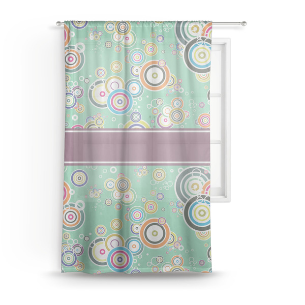 Custom Colored Circles Sheer Curtain - 50"x84"