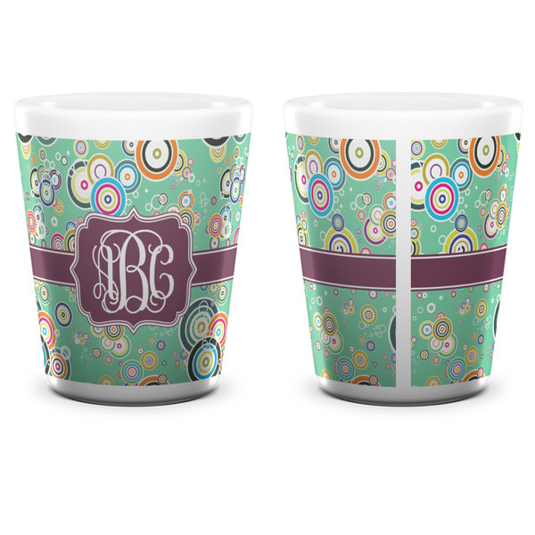 Colored Circles Shot Glass - White - APPROVAL