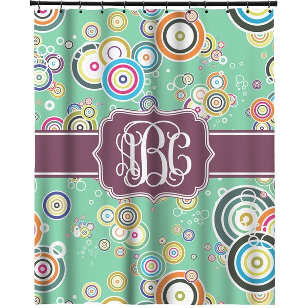 Custom Colored Circles Extra Long Shower Curtain - 70"x84" (Personalized)