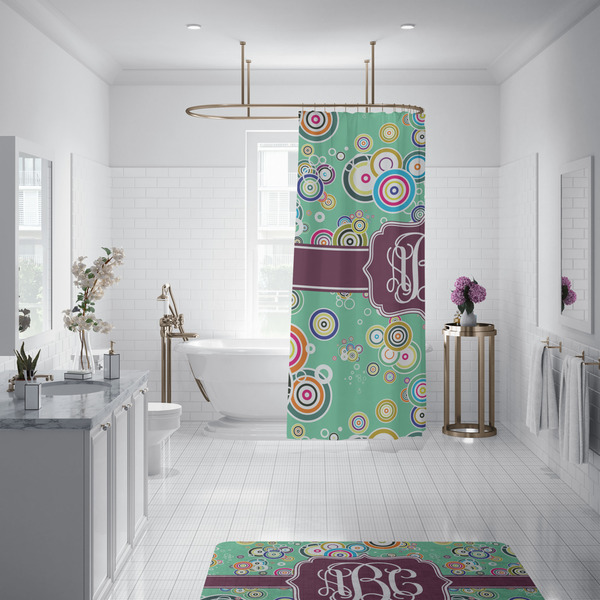 Colored Circles Shower Curtain - Custom Size